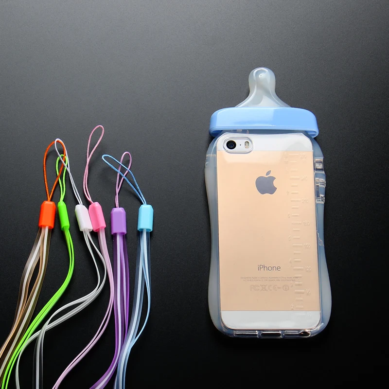 HOTR For iphone 6 Case Fashion Nipple Milk Cover for plus 6s Soft TPU Back with Handcord Rope |
