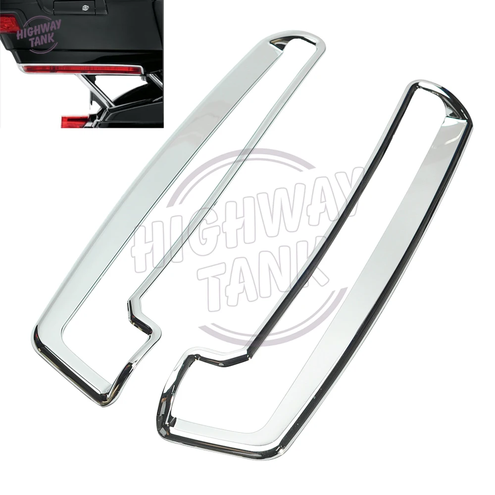 

Chrome Motorcycle Tour-Pak Side Marker Light Trim Rear Decoration case for Harley Tri Electra Glide Model 2014-later