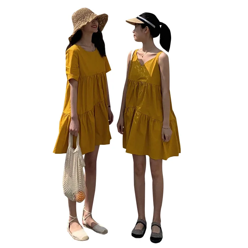 2 стиля Mihoshop Ulzzang Корейская женская модная одежда летнее простое милое желтое