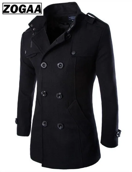 Мужское шерстяное пальто наивысшего качества в британском стиле двубортная