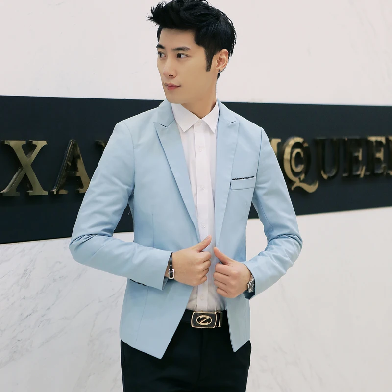 Новинка 2019 мужской пиджак модный бренд Мужской приталенный костюм деловой