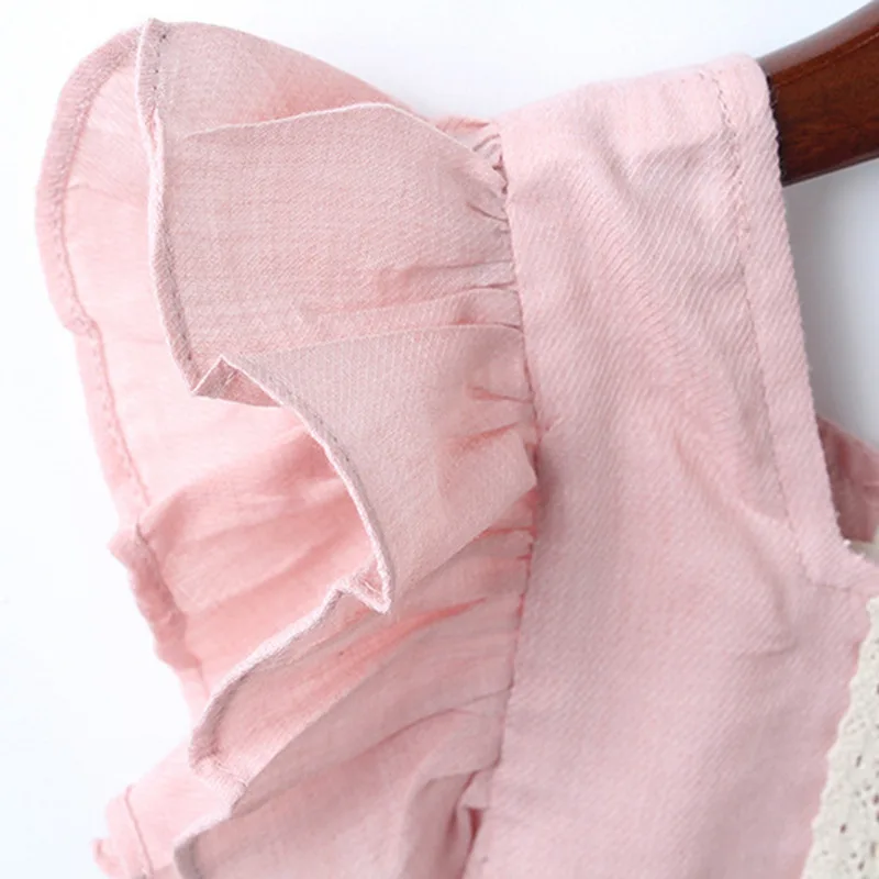 Новое летнее платье для девочек хлопок Повседневная Удобная хлопковая куртка с