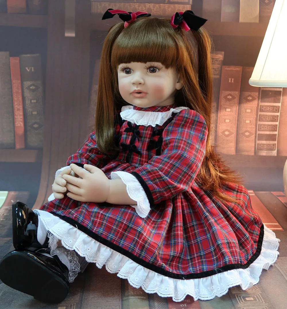 60 см эксклюзивный стиль силикона Reborn Baby Doll игрушка виниловая принцесса малышей, как живой Bebe девочка Boneca ребенок подарок на день рождения