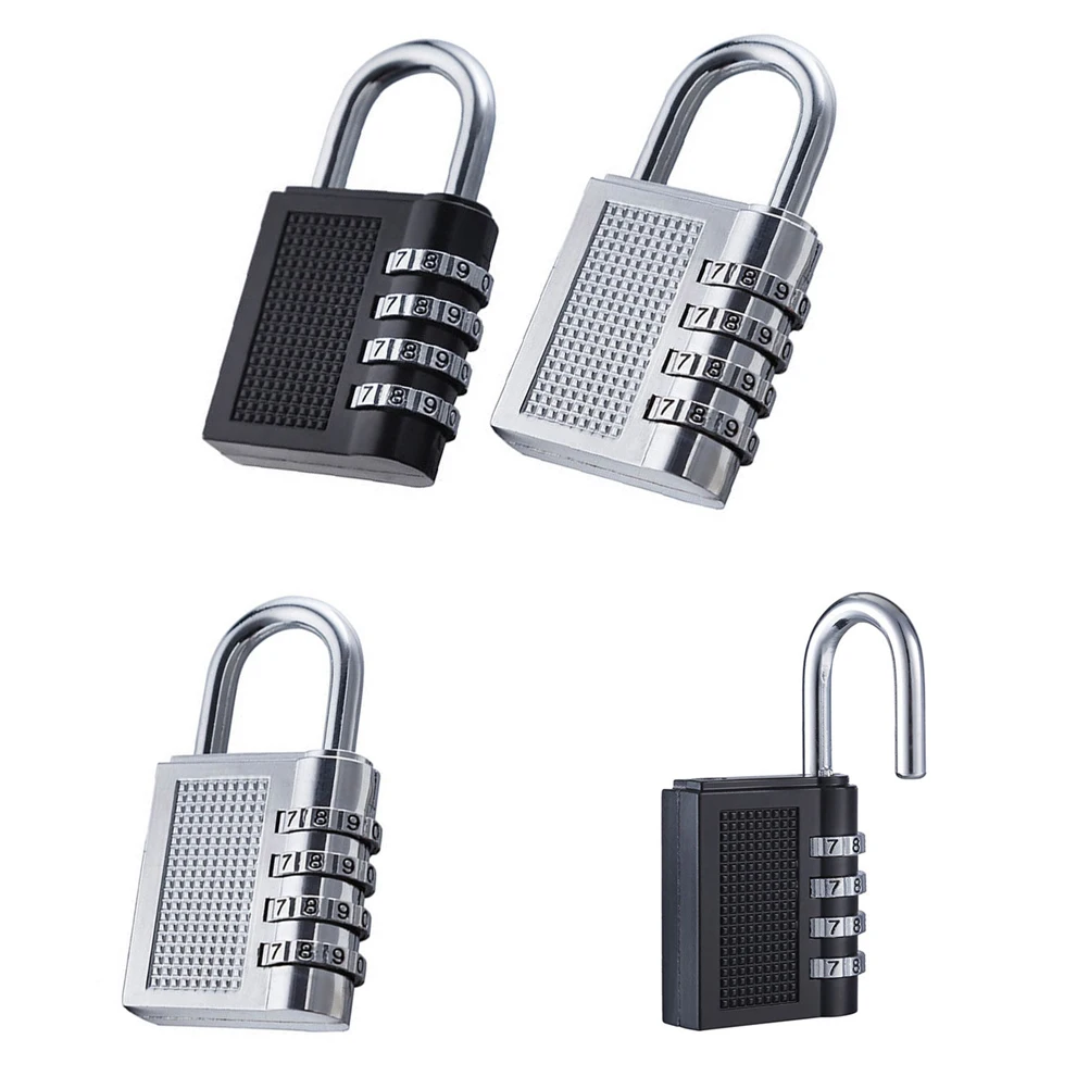 1 шт. металлический замок для багажа|4 digit combination padlock|for suitcasepassword code lock |