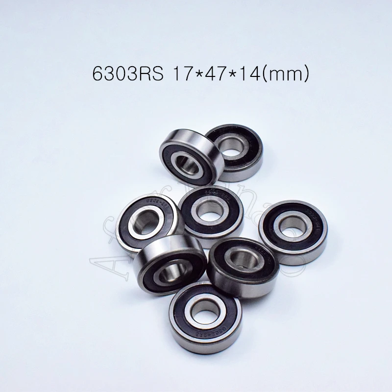 Bearing 1pcs 6303RS 17*47*14(mm) free shipping chrome steel rubber Sealed High speed Mechanical equipment parts