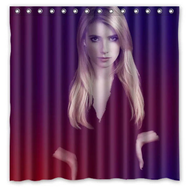 Emma Roberts водонепроницаемый Mildewproof полиэфирная Штора для ванны ткань занавеска
