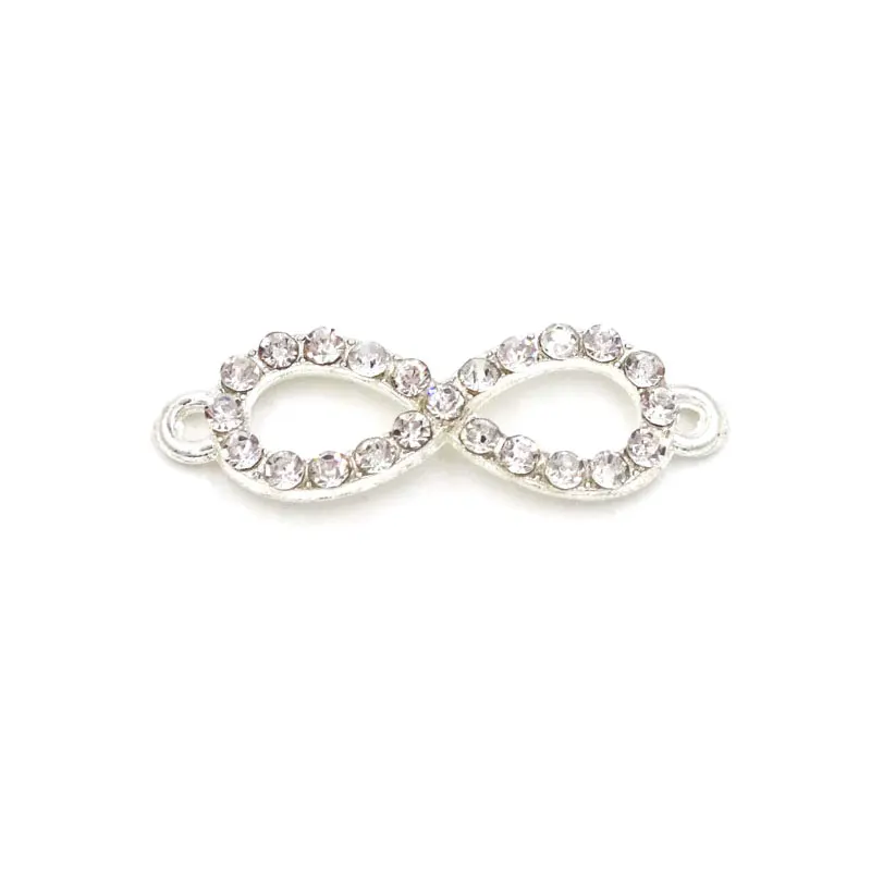 

50pcs Number 8 Shape Connectors For Jewelry Diy 33*10mm Twist Charm Pendants Fit Bracelet Necklace Accessories MGC-83