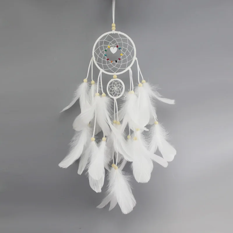 

Handmade Feather Colorful Living Room Garden Hanging Pendant Home Car Hanging Decor Ornament christmas decorations for home