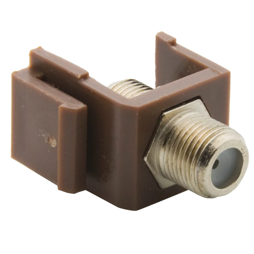

Keystone Brown Color F RG6 Coaxial TV Female To Female Connector