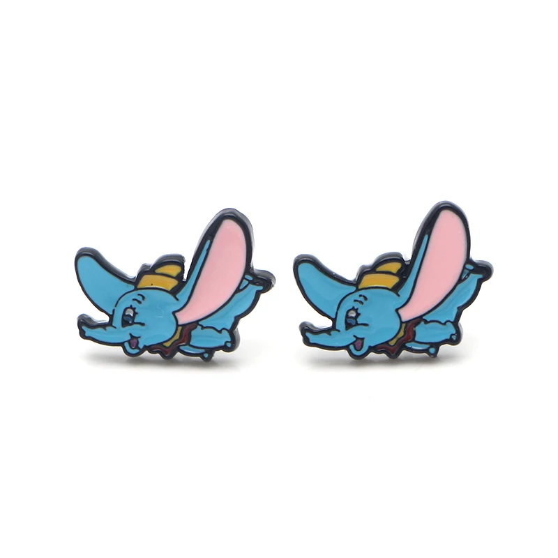 V148 1 пара Dumbo стежка Красивая серьга в ухо серьги для женщин мультфильм Шпильки Модные ювелирные изделия гипоаллергенно подарки для детей