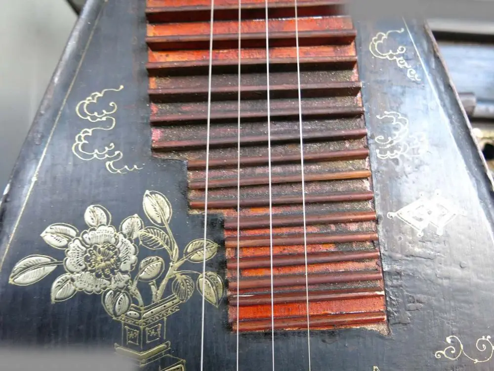 Scy 34 &quotКитай старый деревянный лак ручной работы Китайский музыкальный