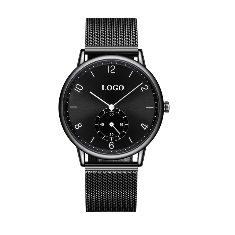 Custom Watch Face CL031 OEM брендовые черные часы циферблат настроить логотип мужские часы нержавеющая сталь и кожаный ремешок сделать свой собственный логотип часы - Цвет: Custom Watch Face