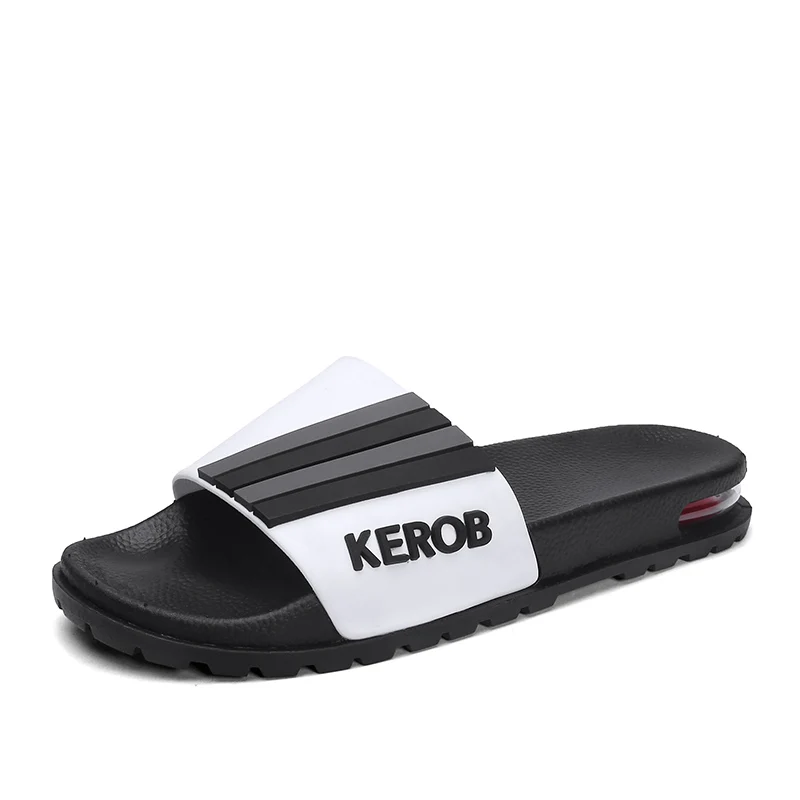 Мужские летние тапочки пляжные шлепанцы на плоской подошве с толстым рукавом