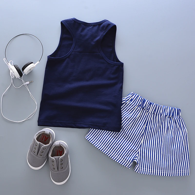 Детская одежда комплект одежды для мальчиков малышей летние комплекты топы без