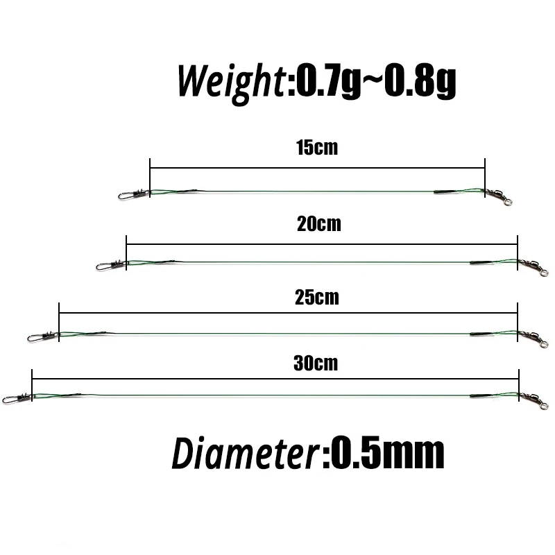 Рыболовная леска Amlucas 30 шт./лот вертлюг из стальной проволоки 15 см 20 25 рыболовные