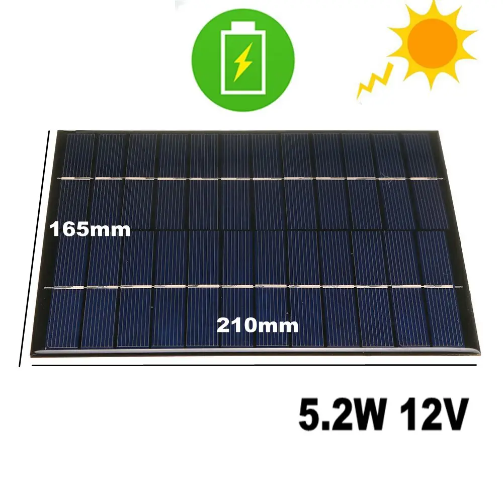 Caltie 12V 5,2 W 165*210 мм Мини поликристаллический кремний Панели солнечные эпоксидная доска DIY эпоксидный поликристаллический клетки для мобильного телефона