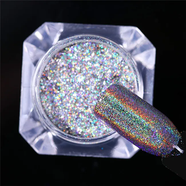 0.2g Holo Galaxy BORN PRETTY шампанского голографический блестящий для ногтей порошок розовое золото зеркало Радуга Дизайн ногтей порошок хромового пигмента 0,8 г УФ Гель-лак - Цвет: 0.2g Holo Galaxy