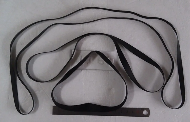 

Fold length:370mm Width:5mm Thickness:0.6mm Black Glue Phonograph Drive Belt Mechanical Equipment Crafts Flat Belt Recorder