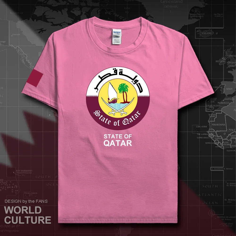 State of Qatar мужские футболки 2018 трикотажные сборной страны 100% хлопок футболка для