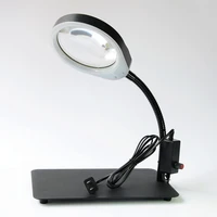 flexible foldable desktop magnifier magnifying loupe with 8x lens lamp desk type magnifier with led light
