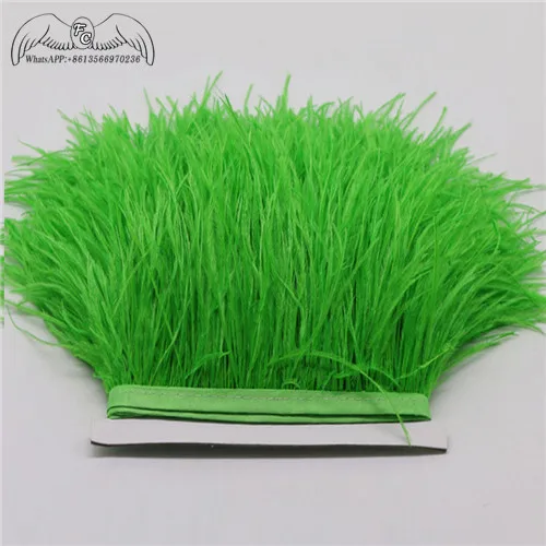 lime green 10 ярдов, 8-10 см, натуральное пушистое страусиное перо, отделка, сделай сам, украшение одежды, перо, лента, платье/юбка/украшение для рукоделия - Цвет: lime green
