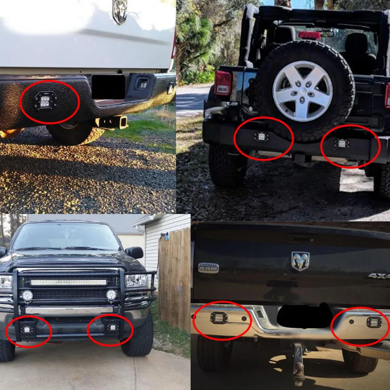 3 &quot18 Вт Led Pod Light со смывным креплением противотуманная фара для внедорожников ATV