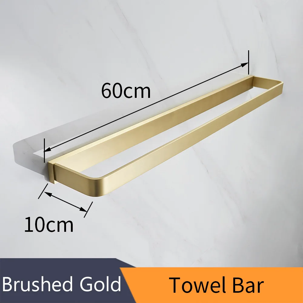 Single Towel Bar Держатель для туалетной бумаги в ванной комнате аксессуар Chrome Романтический Ванна аппаратных набор Ванная комната установки Полотенца кольцо держатель для туалетной щетки MB-0810T - Цвет: Single Towel Bar