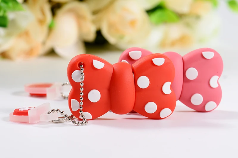JASTER USB флеш-накопитель с рисунком котенка, ручка с бантом, 4 ГБ, 8 ГБ, 16 ГБ, 32 ГБ, 64 ГБ, флеш-карта памяти, внешний накопитель с розовыми бантами