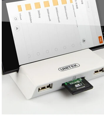 Новый горячая распродажа UNITEK Y-2165B OTG док + SD кард-ридер для смартфонов планшет с 3
