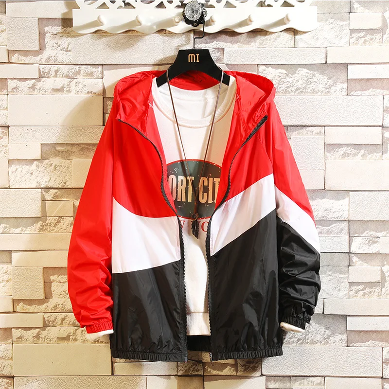 Куртка мужская Ультралегкая с капюшоном Спортивная ветровка защитой от