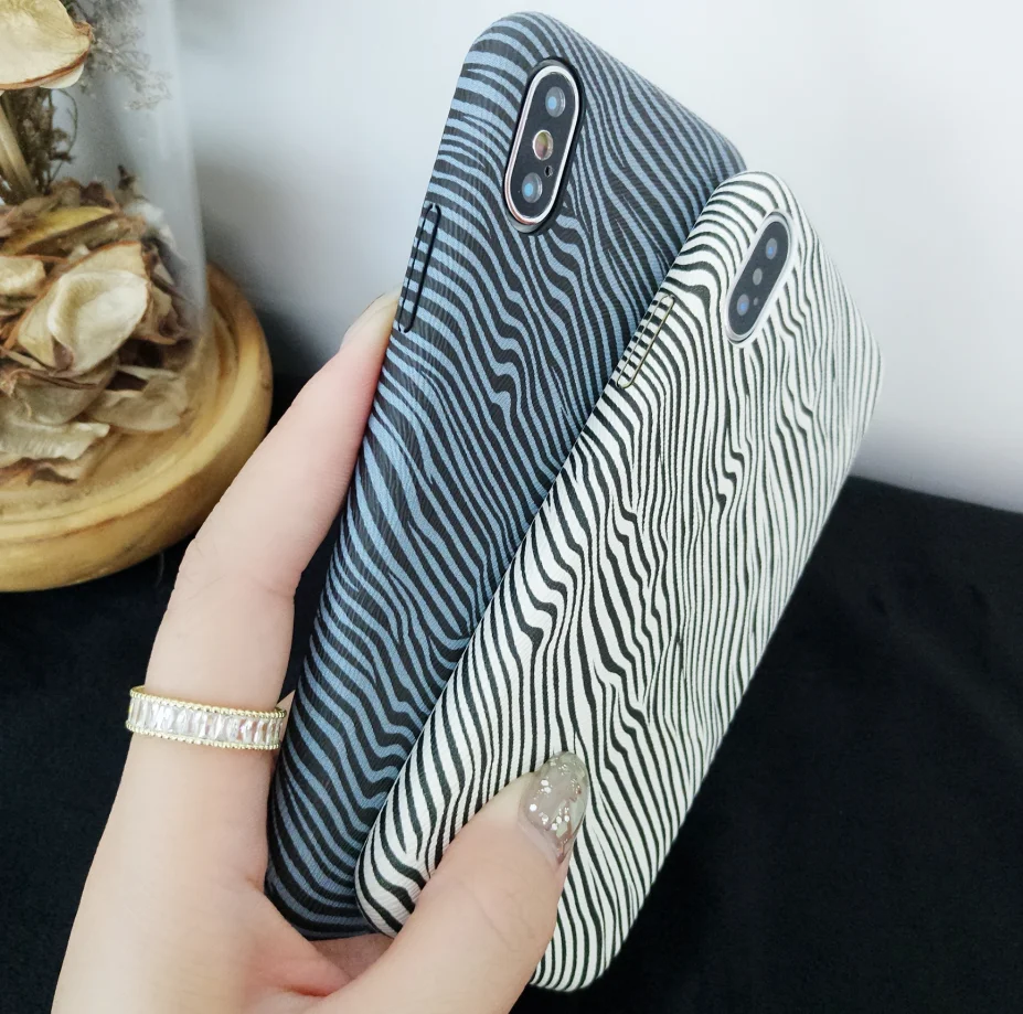 Zebra-stripe PU Leather Cover for Apple IPhone 6S 6SPlus IPhone7 I8 IphoneX 7Plus 8Plus Case Ultra Slim Mobile Phone Back Shell | Мобильные