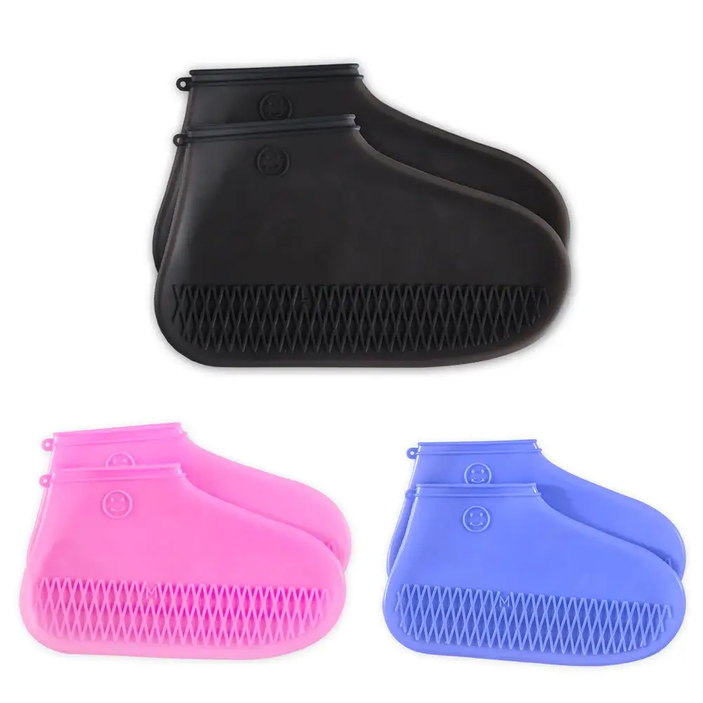 1 пара многоразовые латексные водонепроницаемые покрытие на обувь от дождя