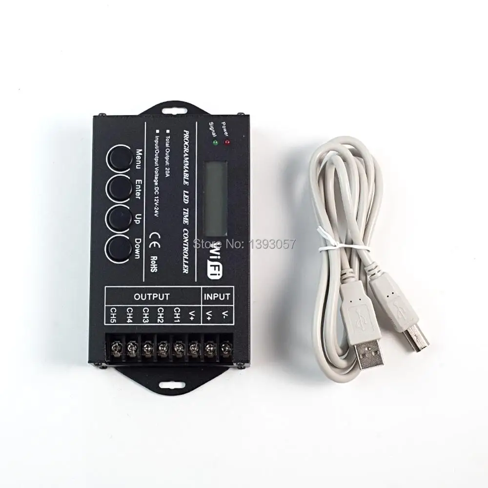DC12 DC24V TC421 WiFi программируемый светодиодный контроллер диммер rgb аквариумное