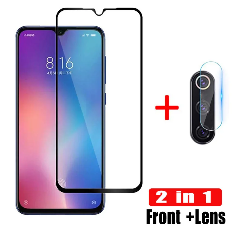 2 in1 Glass 2-в-1 mi 9 Камера объектив из закаленного Стекло на Xiaomi mi 9 SE защита для экрана камеры Стекло Xao mi 9se mi 9 защитные пленки - Цвет: 2 in1 Glass