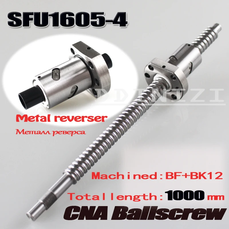 Шаровой шуруп SFU1605 4 1000 мм шаровой C7 с 1605 фланцем одинарная шаровая гайка BK/BF12