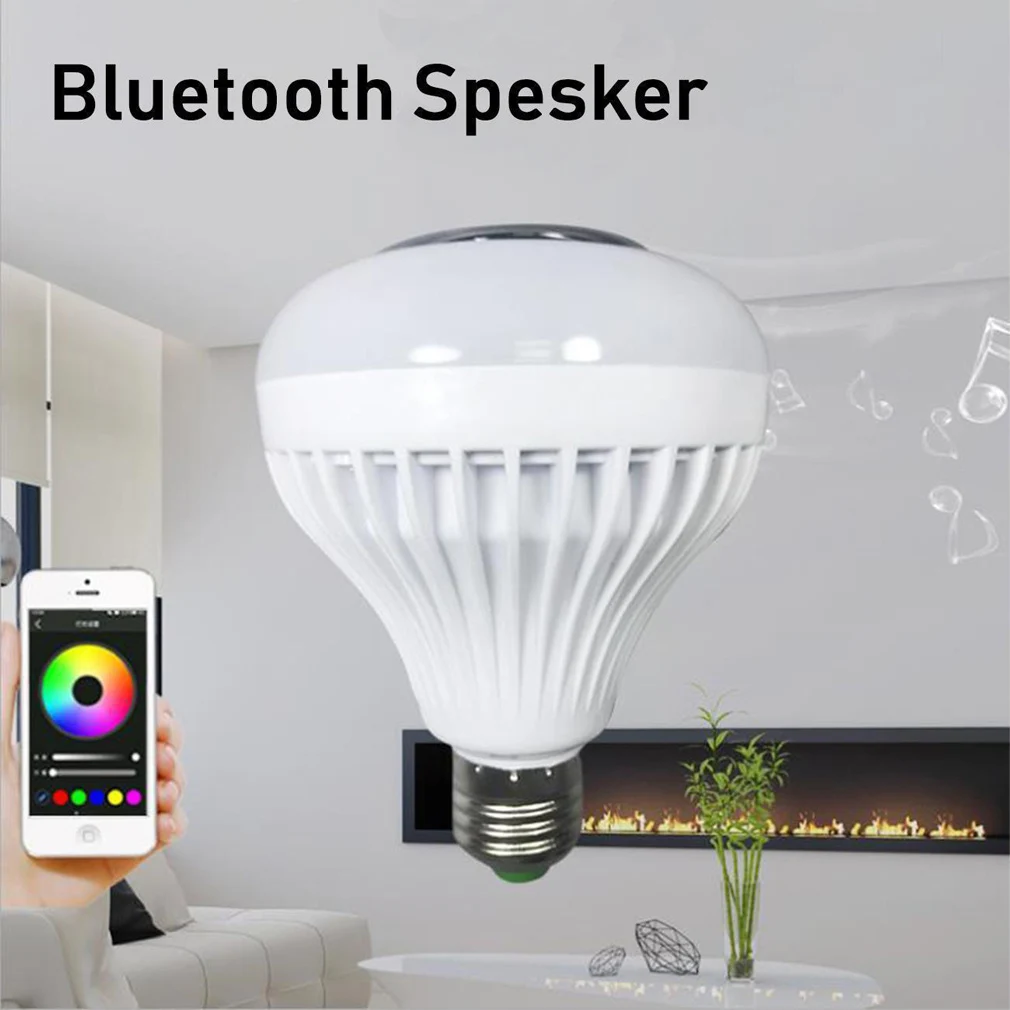 СВЕТОДИОДНЫЙ беспроводной свет лампы bluetooth динамик RGB 12 Вт умная музыкальная игровая лампа+ пульт дистанционного управления