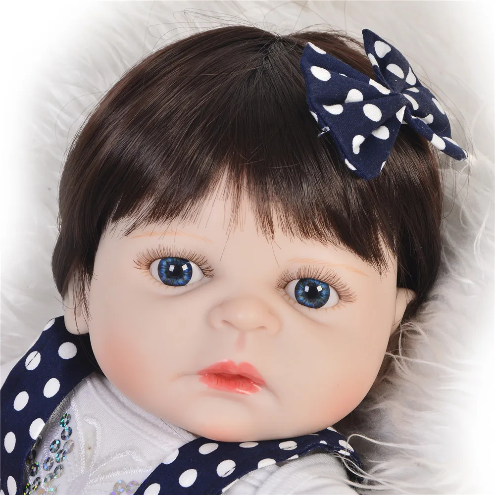 Bebes reborn menina виниловые силиконовые куклы-игрушки для девочек подарок 19 "48 см
