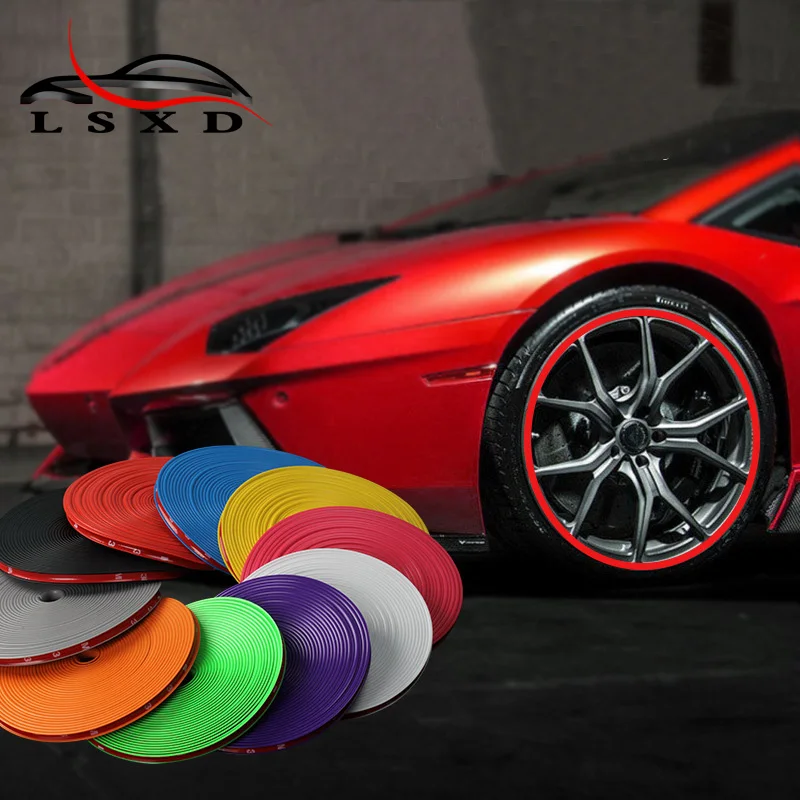 Автомобильный Стайлинг 8 м защита обода колеса наклейка для audi a5 a4 b8 b6 b7 b5 a3 q7 q5 a1 a6