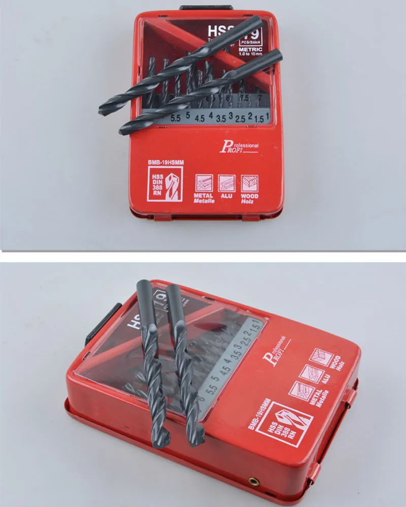 Набор быстрорежущих стальных сверл NEWACALOX с круглым хвостовиком и черным оксидом 1