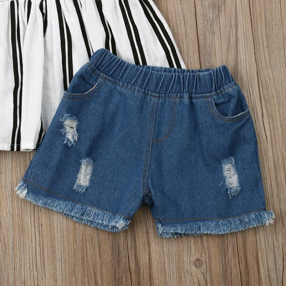 Pudcoco 2019 детская одежда костюмы для девочек малышей детей наряды платье в полоску +