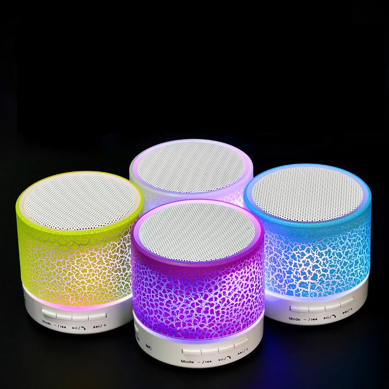 Беспроводной портативный bluetooth динамик мини светодиодный музыкальный аудио TF USB