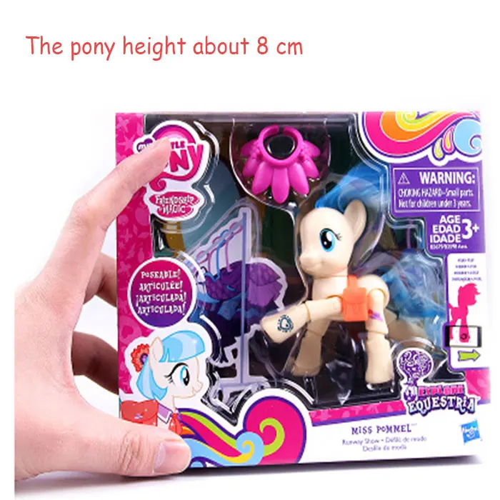 My Little Pony Дружба-это волшебная милая игрушка, подвижная Базовая игрушка пони, кукла серии, коллекционные игрушки для девочек 8 см - Цвет: 8cm Coco