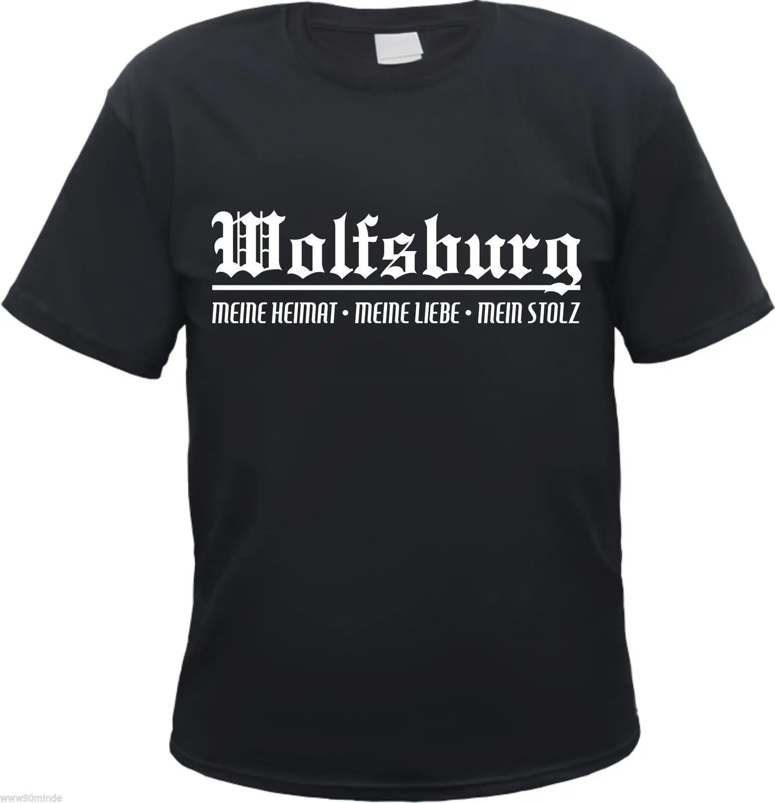 

Футболка Wolfsburg-Heimat/Liebe/столик-от S до 3XL-черный-Fans and Co