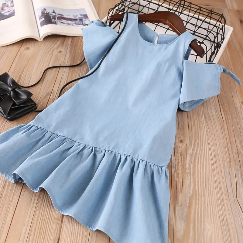 Hurave джинсовые детские без бретелек для девочек детская одежда короткий рукав