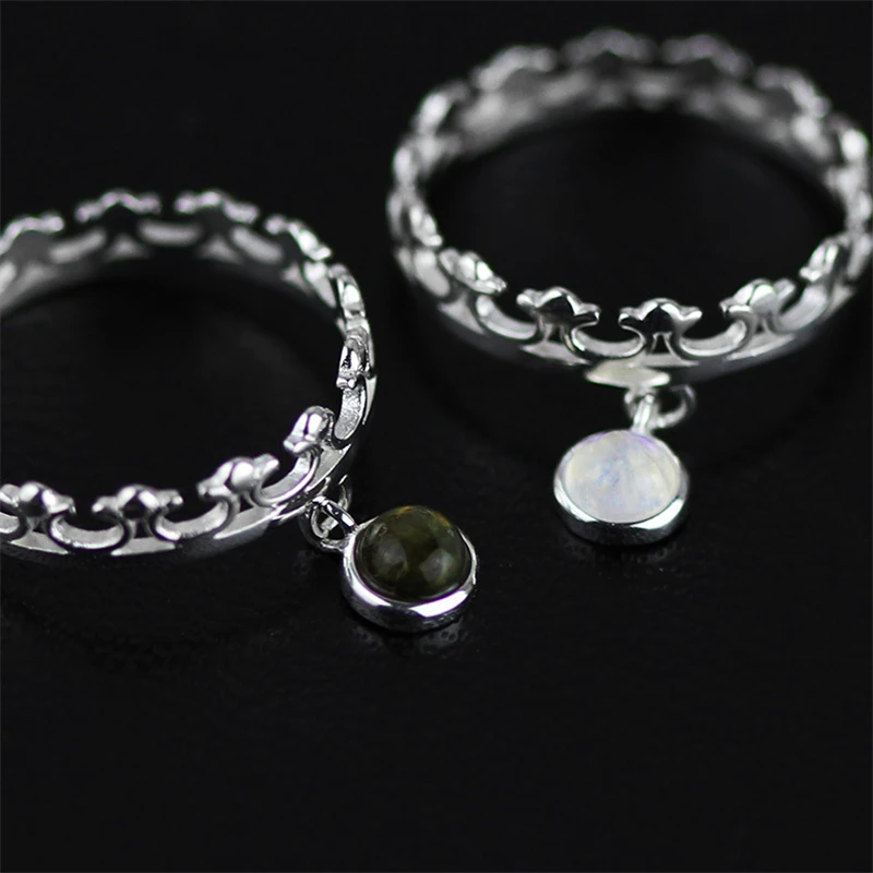 Lotus Fun реальные 925 серебро Натуральный камень ручной работы дизайнер Ювелирные