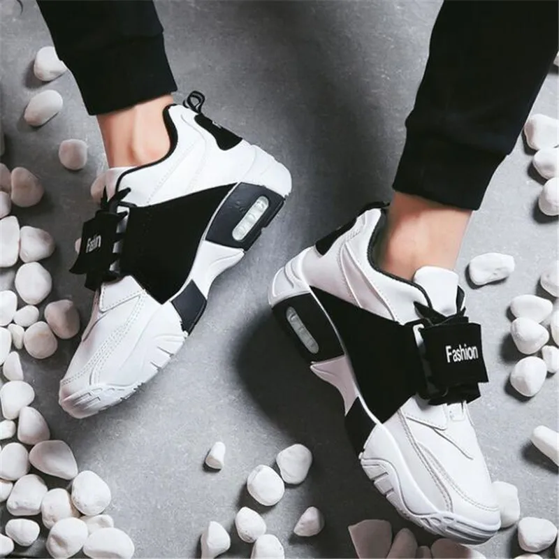 Новинка 2019 Мужские дышащие кроссовки с высоким берцем Мужская Вулканизированная