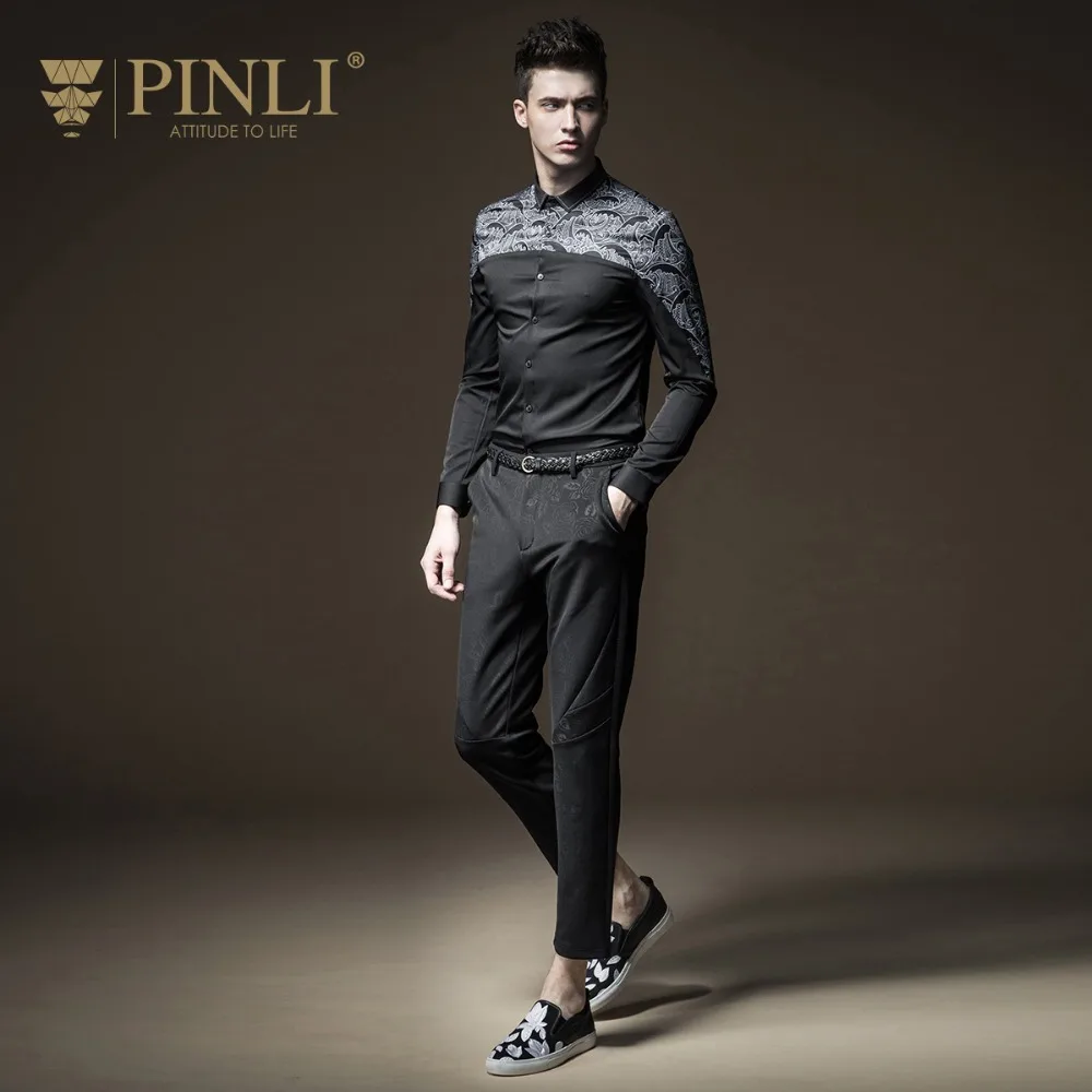 Camisa Social Blusas Pinli повседневные рубашки обычные продукты новая осенняя мужская одежда с длинными рукавами