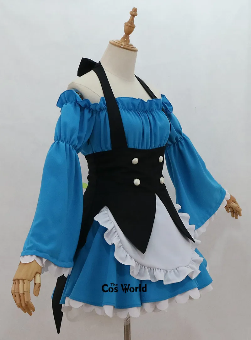 Платье-фартук для горничной Re Zero Kara Hajimeru Isekai Seikatsu Emilia Remu Ramu Униформа костюмы