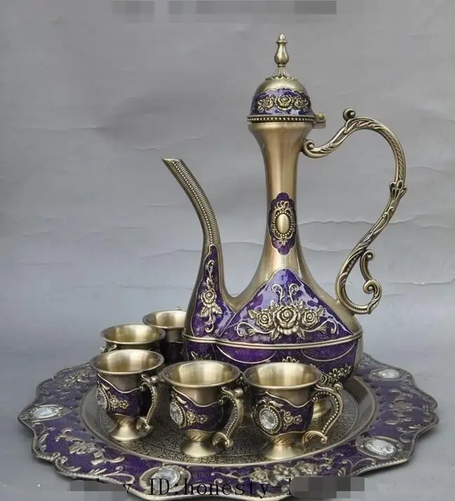 Китайская королевская Дворцовая медная перегородчатая эмаль с цветочной