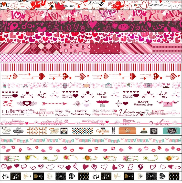 20 дизайнов наклейка на День святого Валентина с рисунком любящего сердца